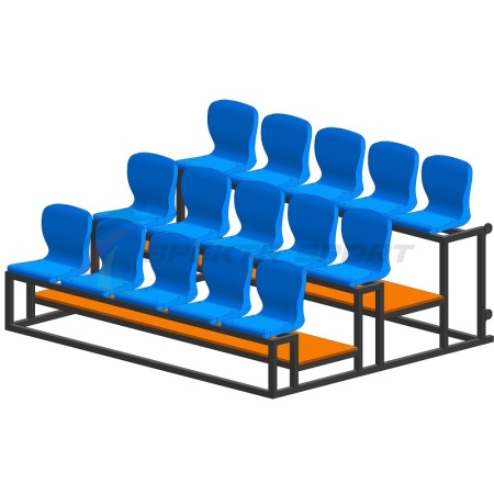 Купить Трибуна мобильная 3 ряда сиденья пластиковые на 15 мест в Анжеро-Судженске 